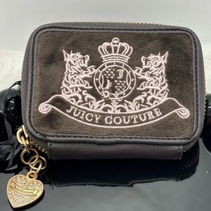 Juicy Couture classic Scottie dog square zip wallet
